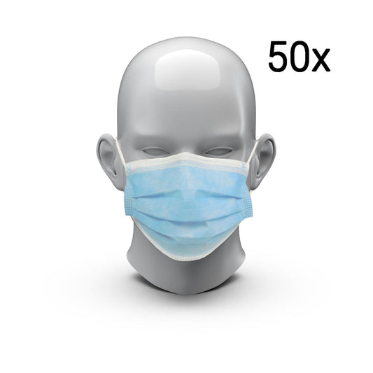 Medizinische Gesichtsmaske "OP" 50er Set blau