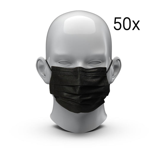 Medizinische Gesichtsmaske "MNS" 50er Set schwarz